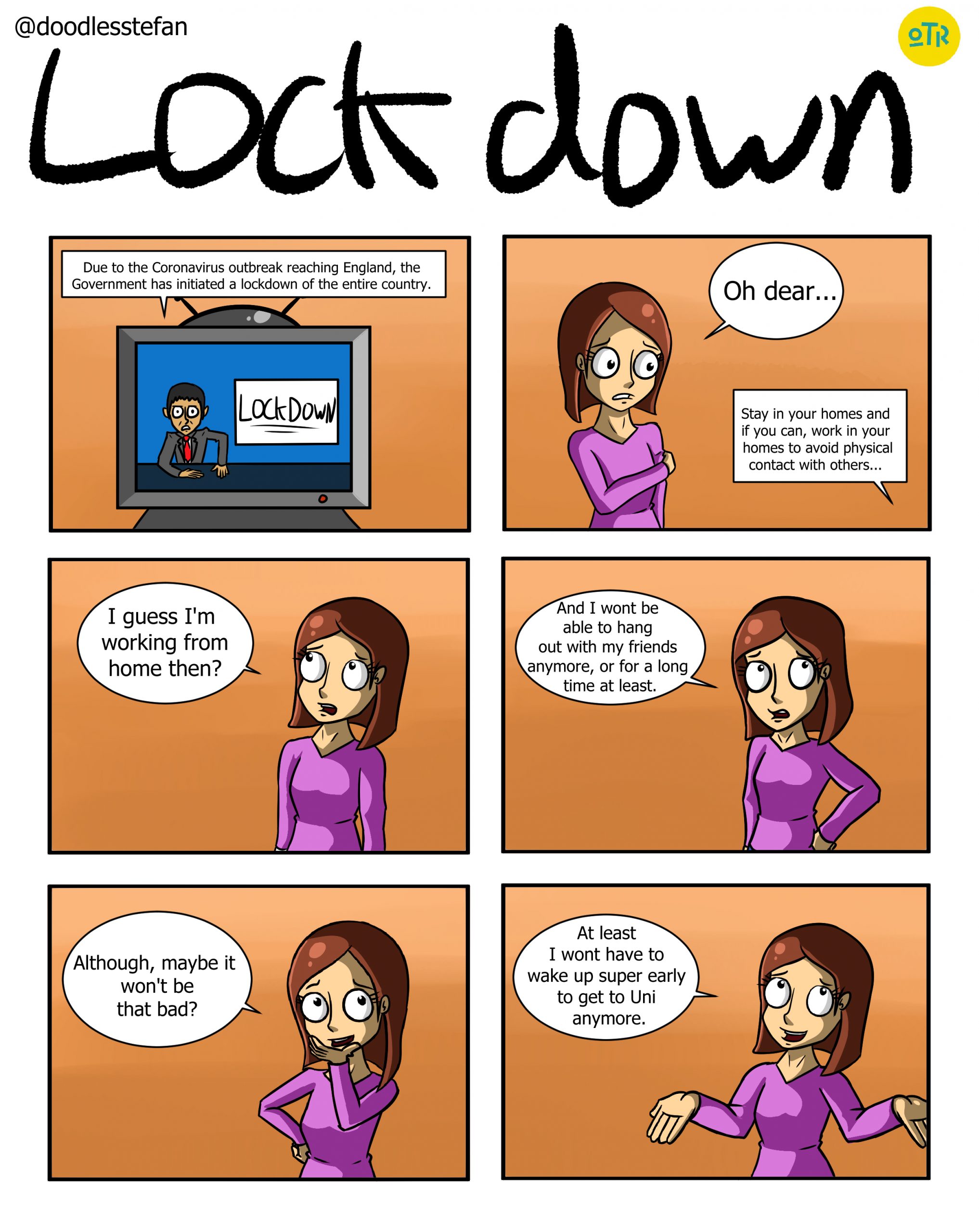 A cartoon titled ‘Lockdown’. 